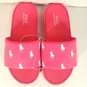 NWT Girl's Ralph Lauren Polo Ganslet Slides